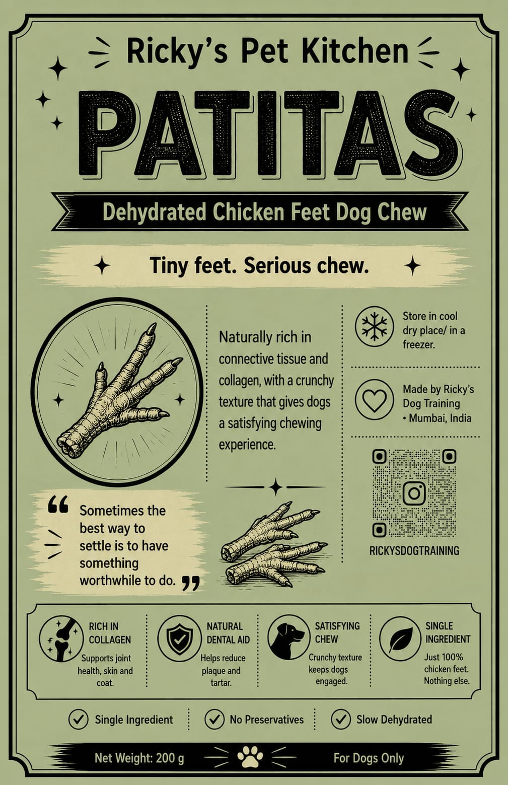 Chicken Feet packaging label
